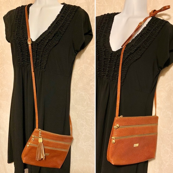 NWOT Romana Moda Italian Leather Crossbody Purse - Picture 2 of 8